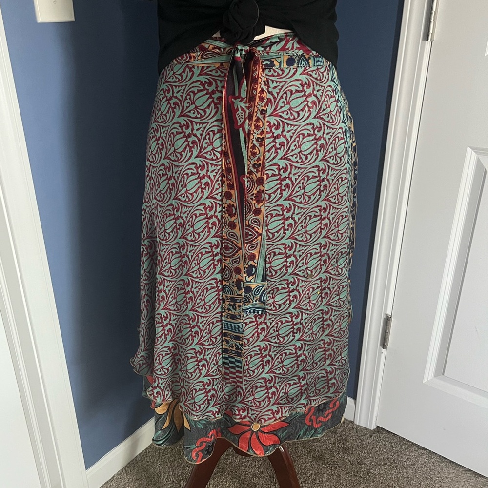 Darn Good Yarn Reversible Sari Wrap Skirt